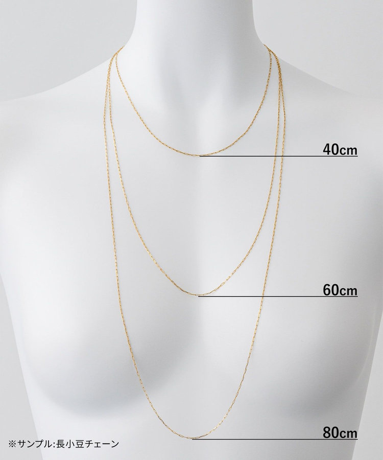 K18YG 「チェーン」チャーム K18 Dazzling デザインチェーンネックレス【K18YG】ネックレス