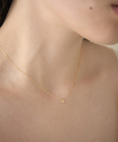 [ヌーヴ] K18YG ダイヤモンド ネックレス /Surface