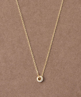 [ヌーヴ] K18YG ダイヤモンド ネックレス /Halo