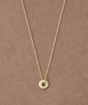 [ヌーヴ] K18YG ダイヤモンド ネックレス /Halo