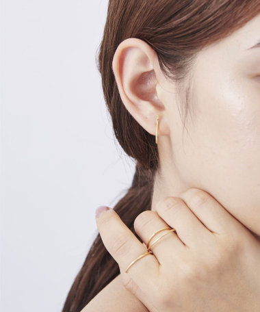 K18YG ドロー ピアス