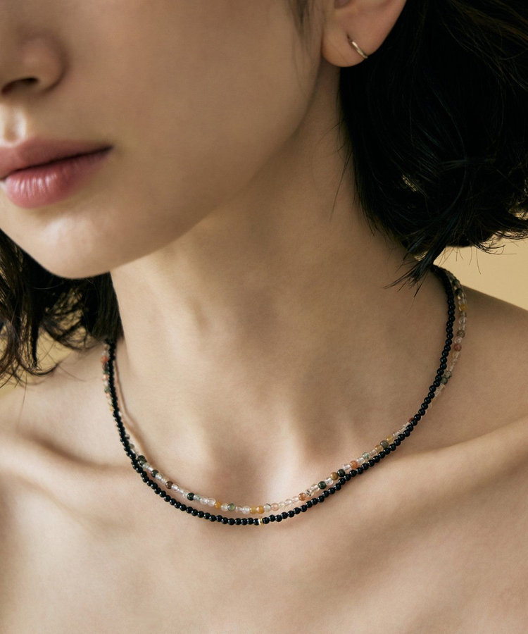 ムード] K10YG ブラックカルセドニー ネックレス（706011） ｜ women（ウィメンズ） ｜ ete／ete bijoux |  エテ／エテビジュー 公式サイト