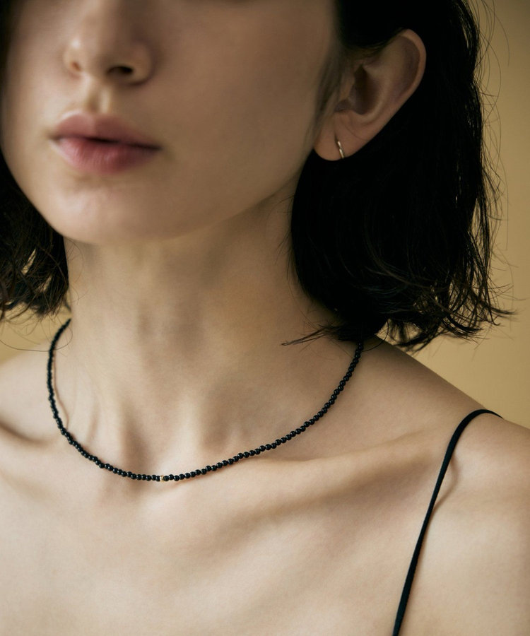 ムード] K10YG ブラックカルセドニー ネックレス（706011） ｜ women（ウィメンズ） ｜ ete／ete bijoux |  エテ／エテビジュー 公式サイト