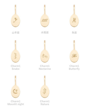 【受注生産】[シグネチャー] K10YG シグネットチャーム/ Oval