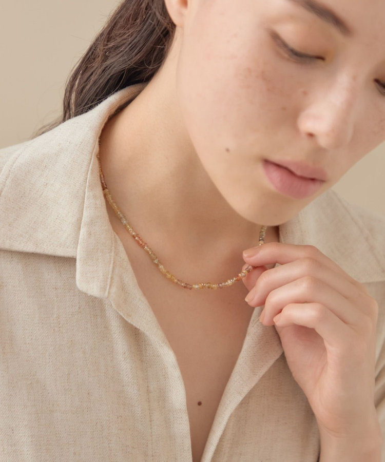 アクセサリー saserunkin インナージャーニー] K10YG K18YG アパタイト/マルチストーン