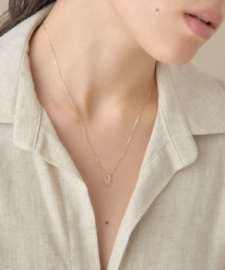 プレシャスシングス] K10YG ルビー チャーム /Heartful（706074