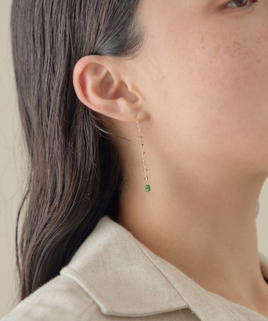 美品 ete エテ 刻印付き バー ゴールド フック ピアス 18k org.jpg