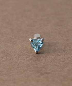 [ピース] K10WG アクアマリン ピアス