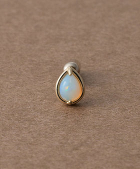 [ピース] K10YG オパール ピアス