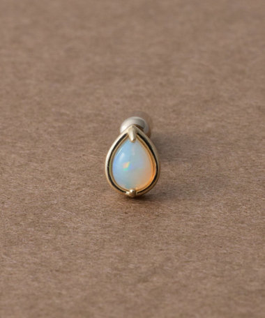 [ピース] K10YG オパール ピアス