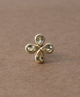 [ピース] K10YG レモンクォーツ ピアス