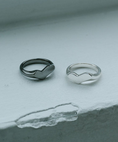 [韓国人気ジュエリー] nff Heart Motif White MUSINSA公式 | NFF heart term ring-white